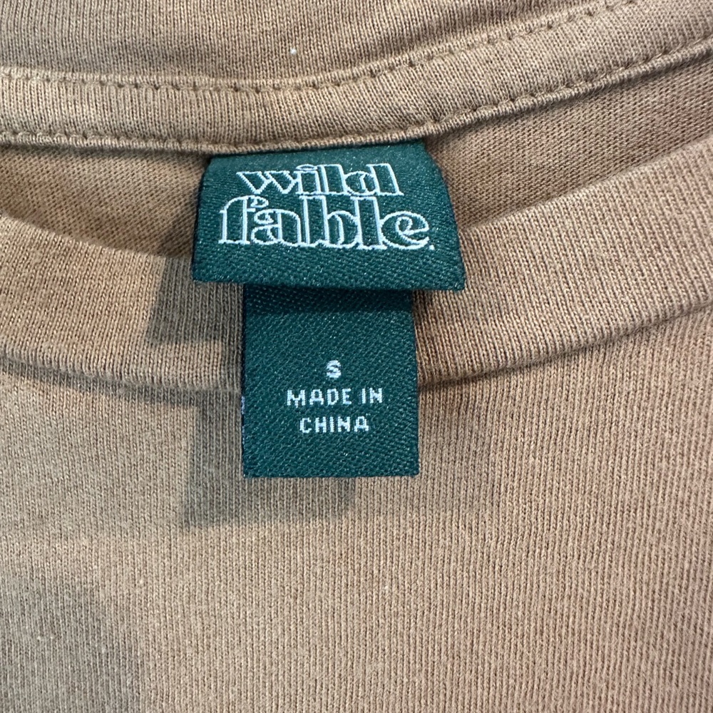 Wild Fable Black and Camel Ruffle Hem Tank Tops - Picture 2 of 3